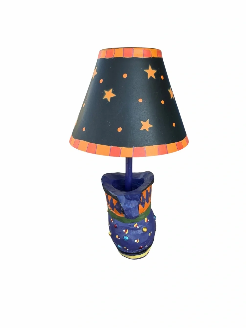 Halloween Witch Boot Candle Tealight Holder Embellished Witchy Spooky Cute 6.5”